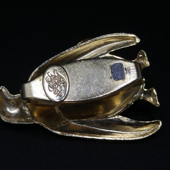 Kirks Folly Penguin Scarf Pin Necklace Enhancer, Gold Plated, 1 1/2 Inches - Picture 3 of 7